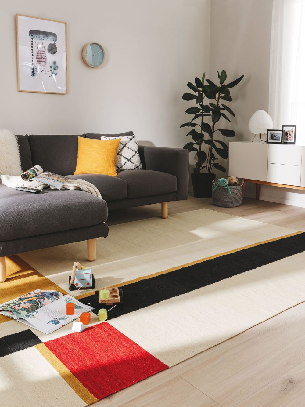 Tapis tissé à plat multicouleur 140x200 — vue 3