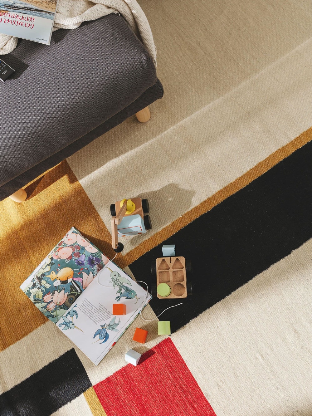 Tapis tissé à plat multicouleur 140x200 — vue 4