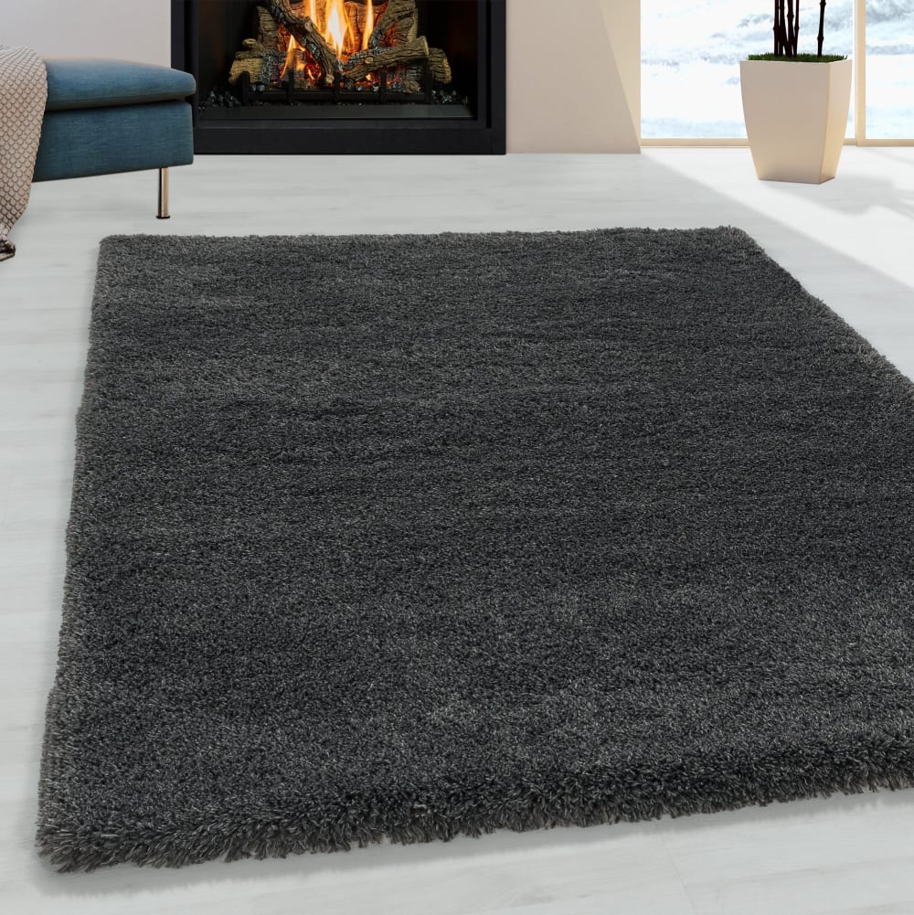 Tapis cosy à poils longs anthracite 160x230cm — vue 3