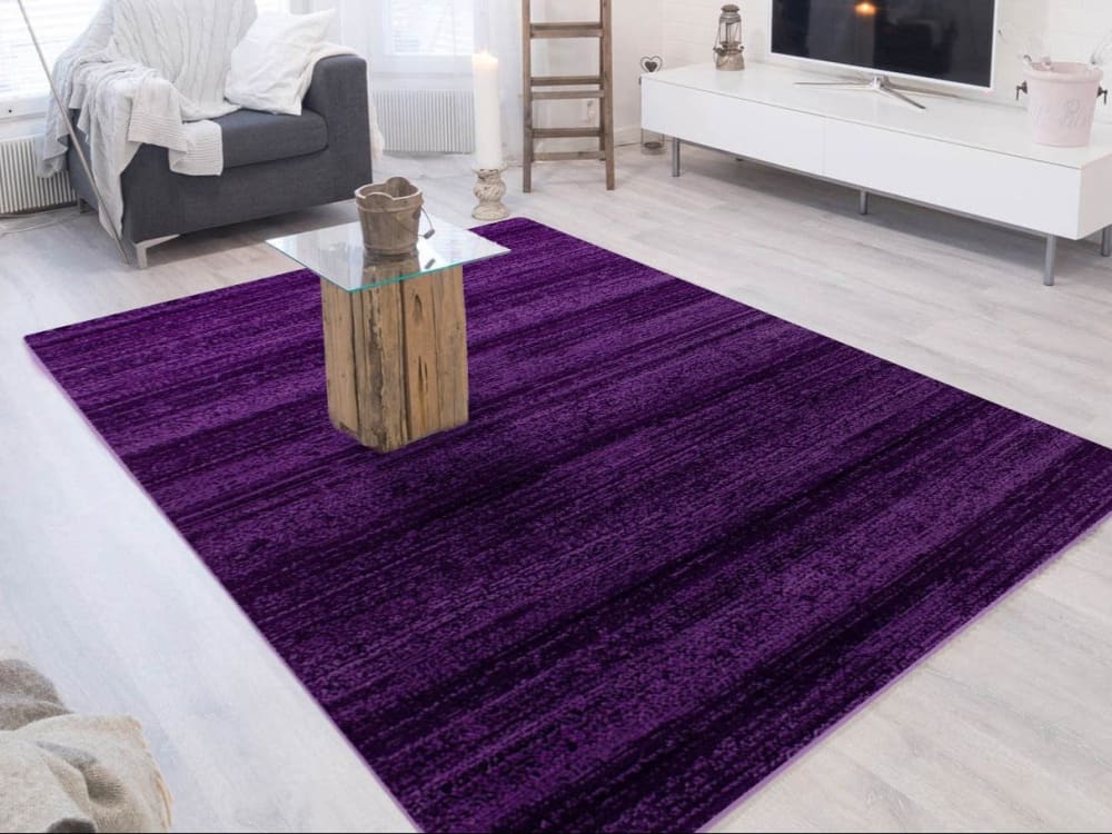 Tapis uni à dégradé violet 80x300cm — vue 3