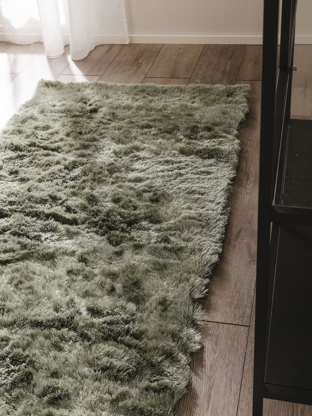 Tapis à poils longs vert 80x300 — vue 4