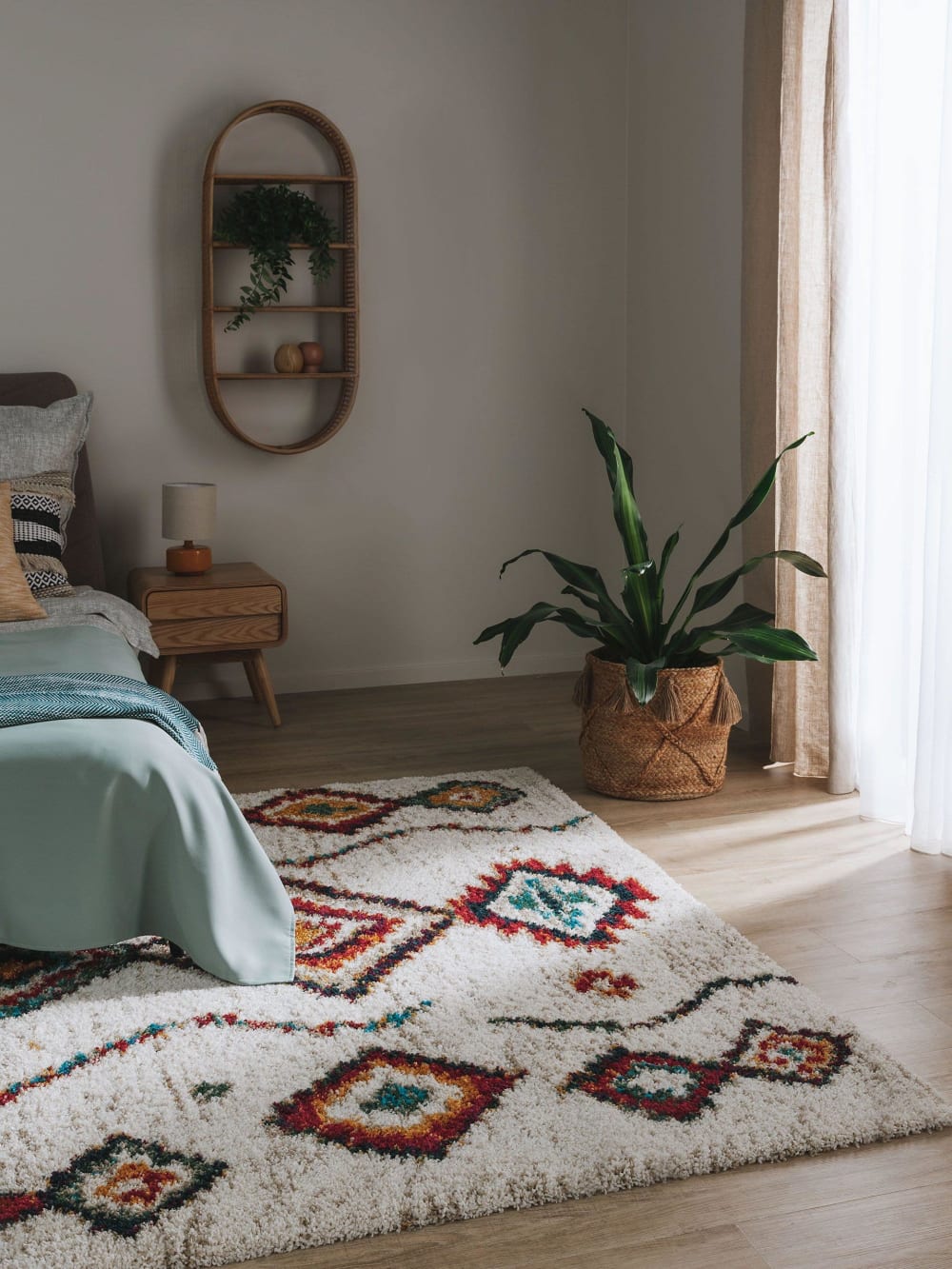 Hochflorteppich beige 200x290 - Maisons Du Monde