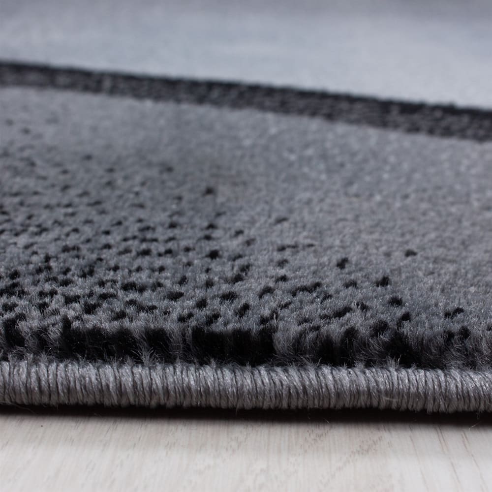 Tapis à motifs graphique noir 80x300cm — vue 4