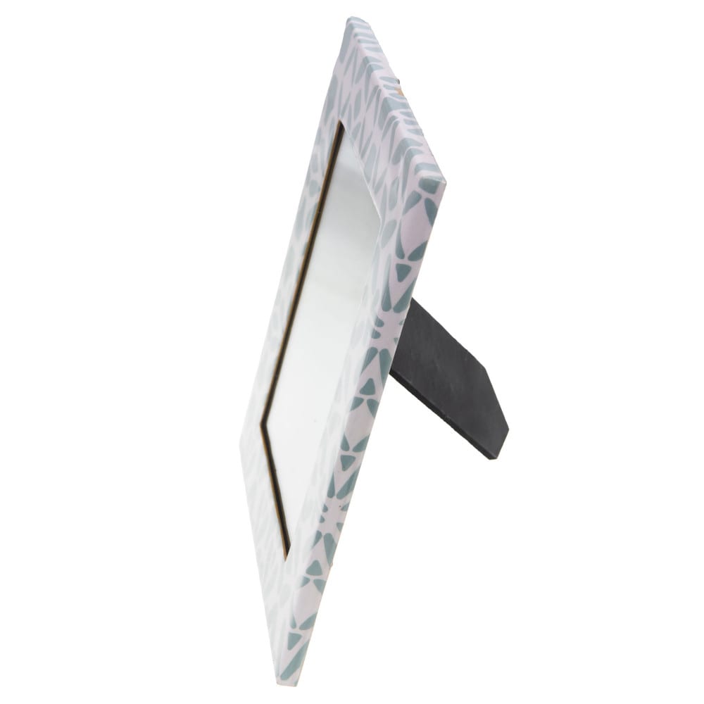 Miroir à poser  bleu en métal