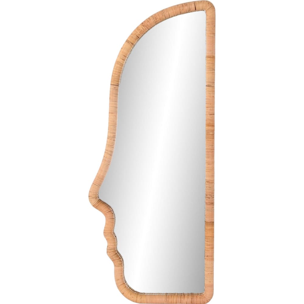 Miroir en rotin à encadrement
