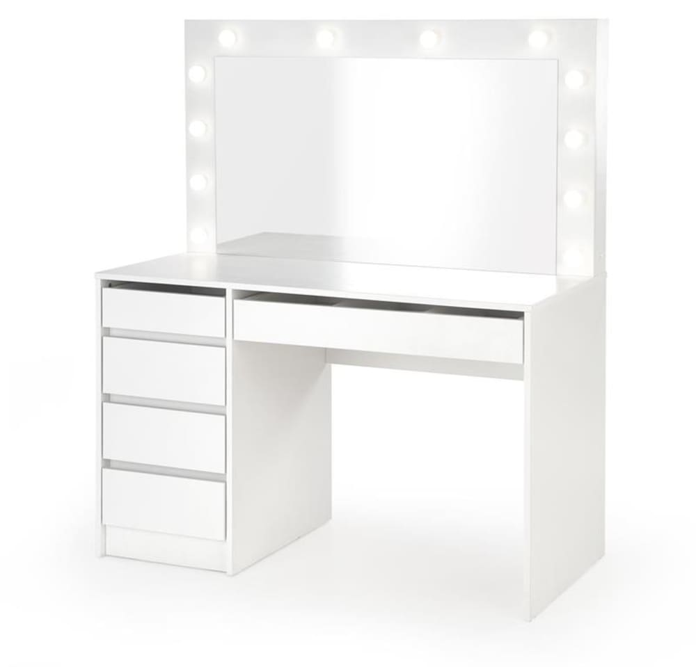 MSO Designer-Schminktisch mit weißen LEDs und Spiegel style modern - Holz