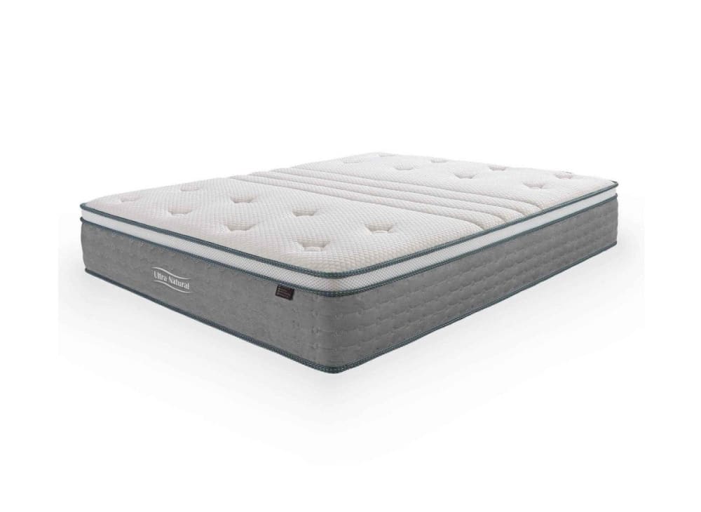 Matelas hybride 140 x 190 cm ressorts ensachés et soie épaisseur 29 cm Matelas hybride 140 x 190 cm ressorts ensachés et soie épaisseur 29 cm
