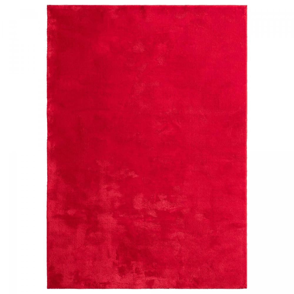 Tapis shaggy à poils - rouge