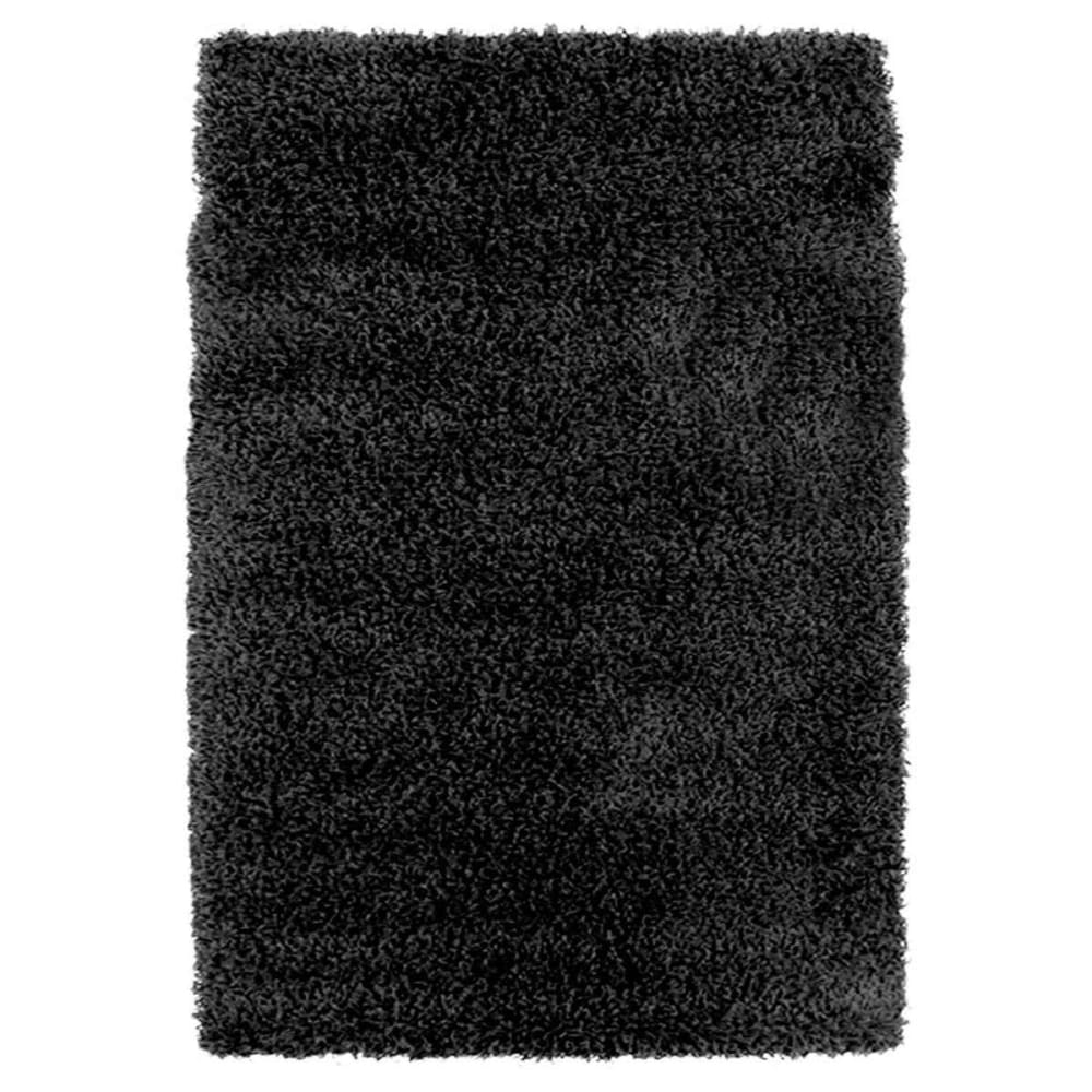 Hochflor-Teppich Wolloptik Schwarz 160x230 - Maisons Du Monde