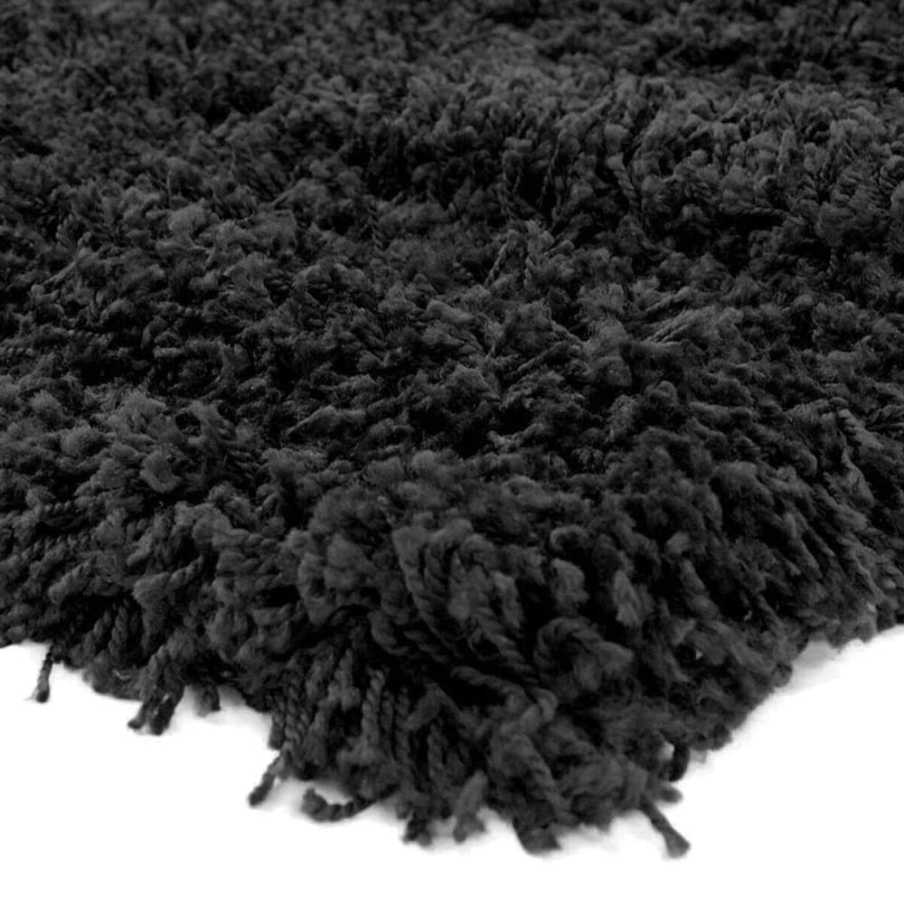 Tapis à poils longs toucher laineux noir 160x230 — vue 4