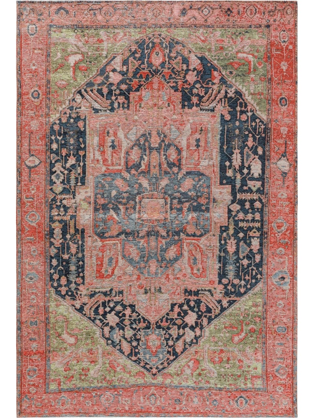 Tapis tissé à plat fuchsia 75x165