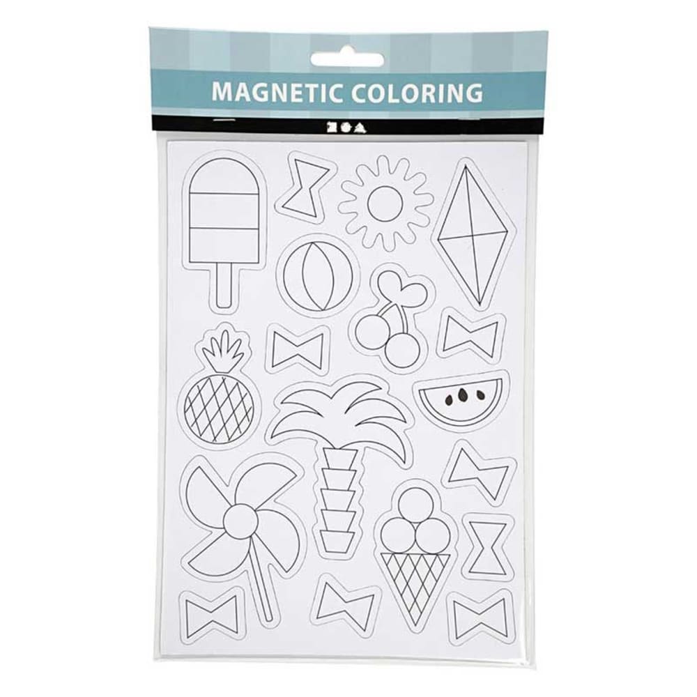 18 magnets blancs à décorer - eté — vue 4