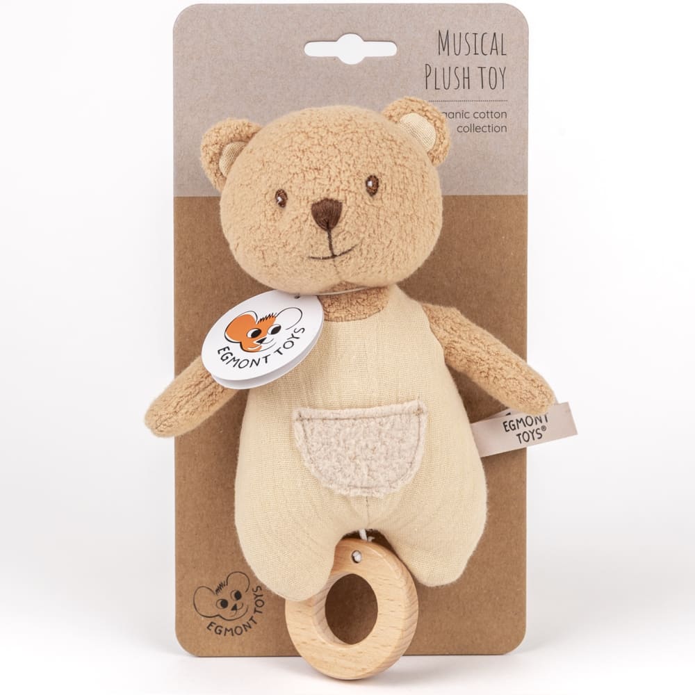 Egmont Toys Musikalisches Plüschtier Marcel der Bär BEIGE HOLZ Kinder