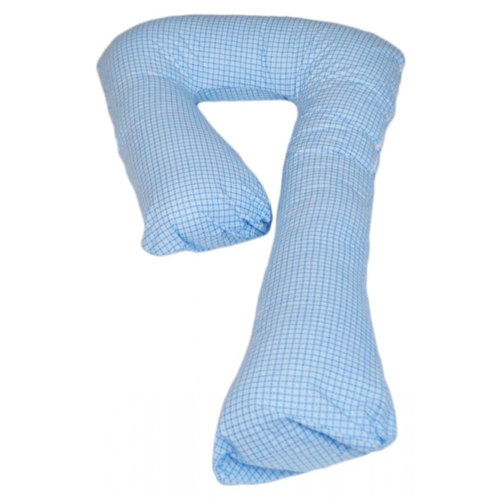 Velinda - Coussin d'accouchement pre/post natal bleu à carreaux