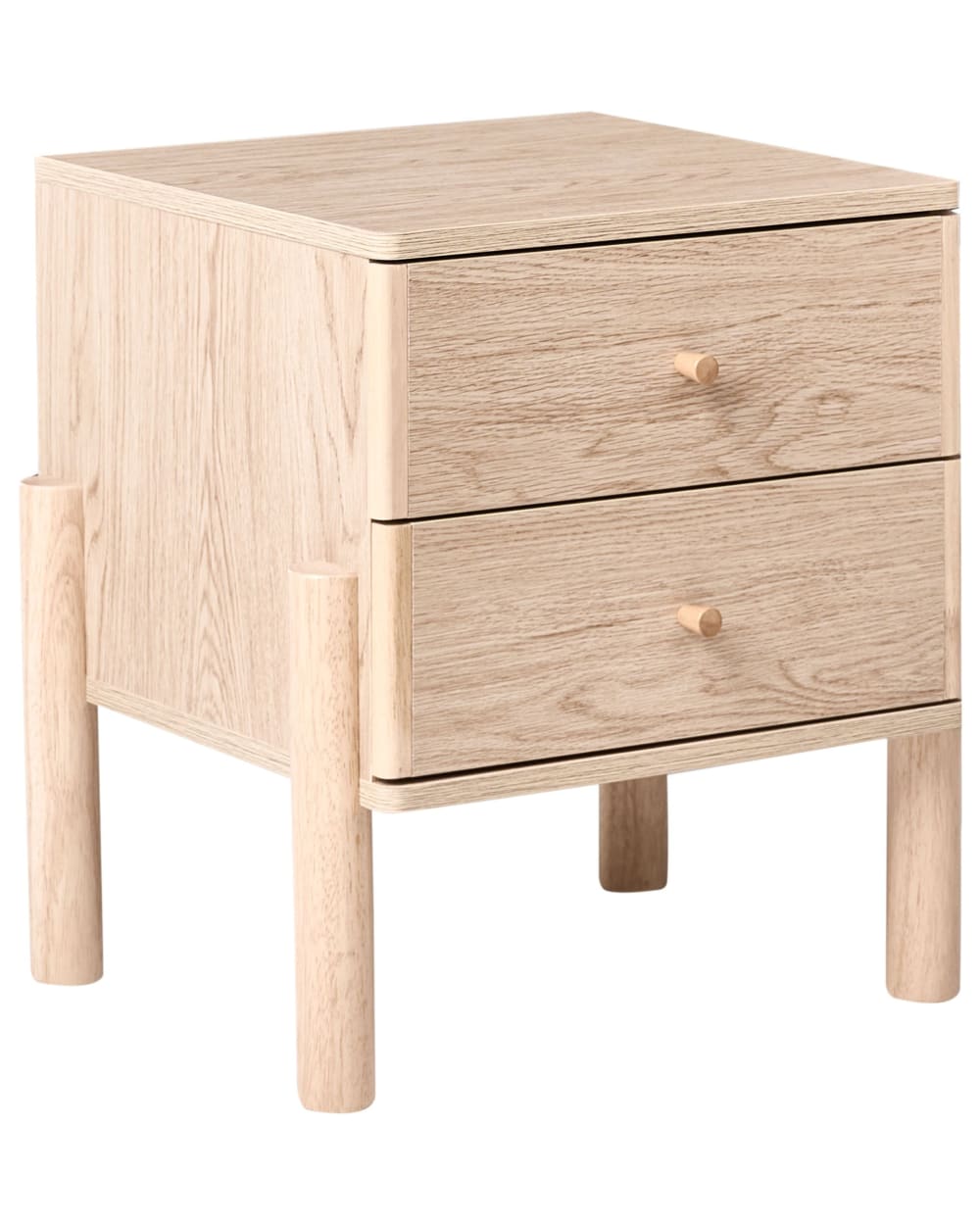 Nachttisch Mit 2 Schubladen Aus Holzwerkstoff 50Cm, Braun