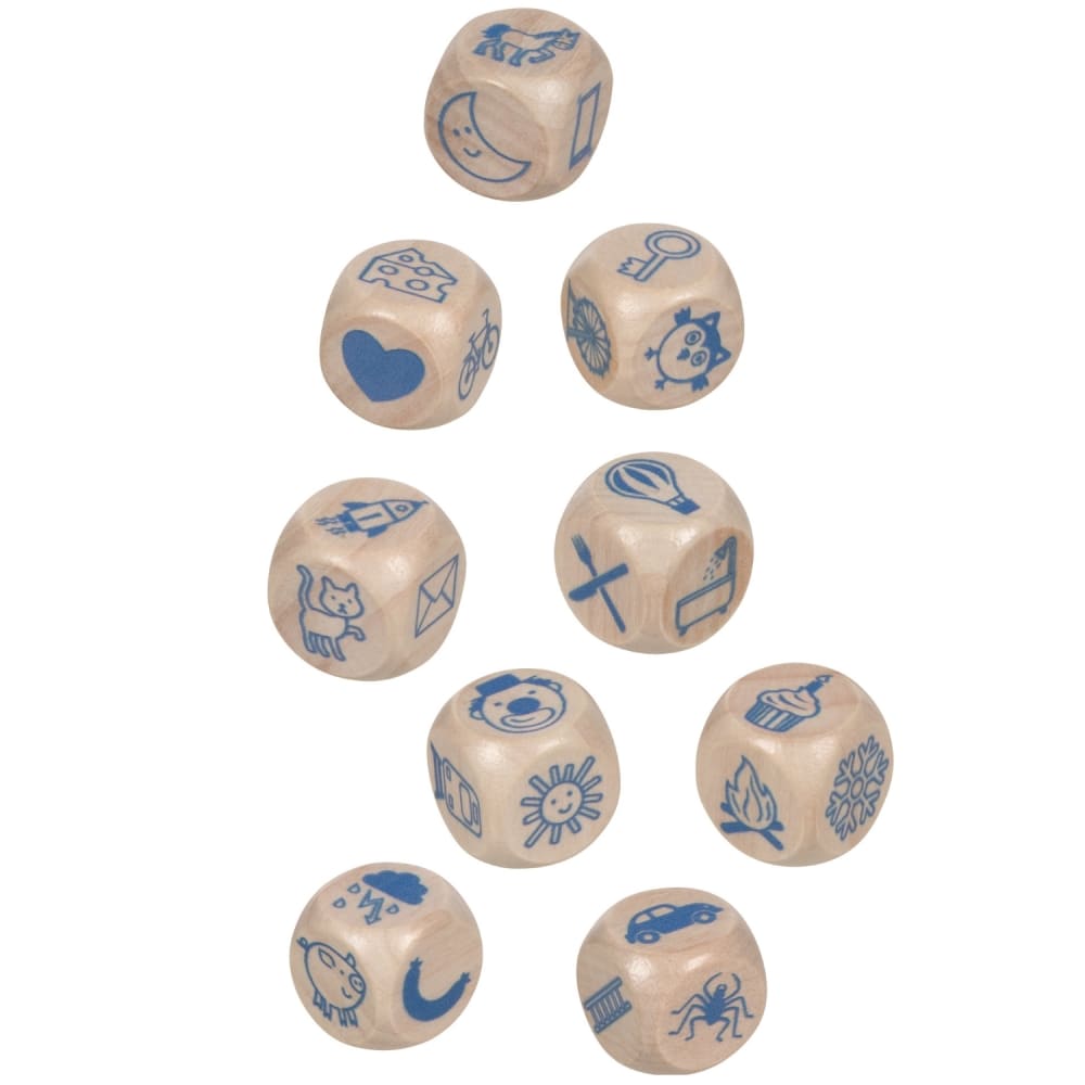 Goki Geschichtenwürfel WEISS HOLZ Kinder