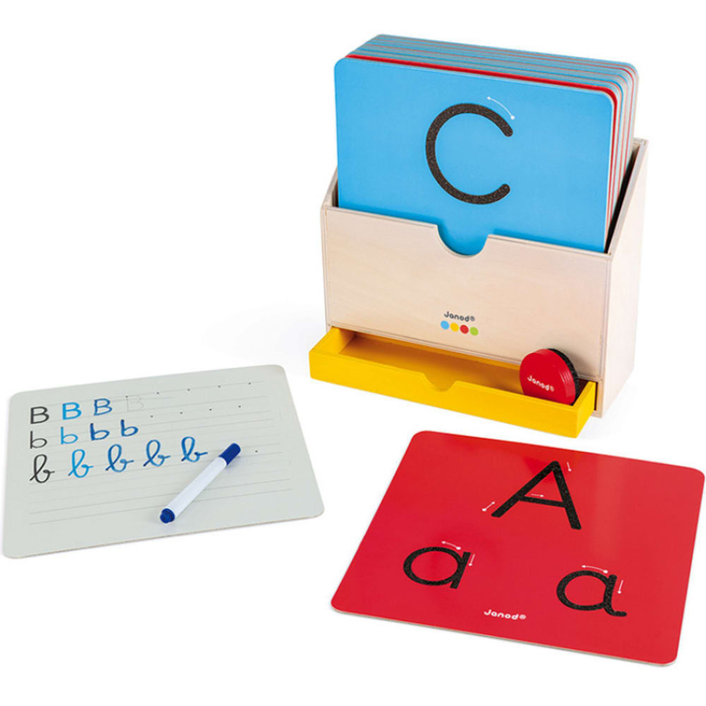 Janod Schreib-Spiel Buchstaben style modern MEHRFARBIG HOLZ Kinder