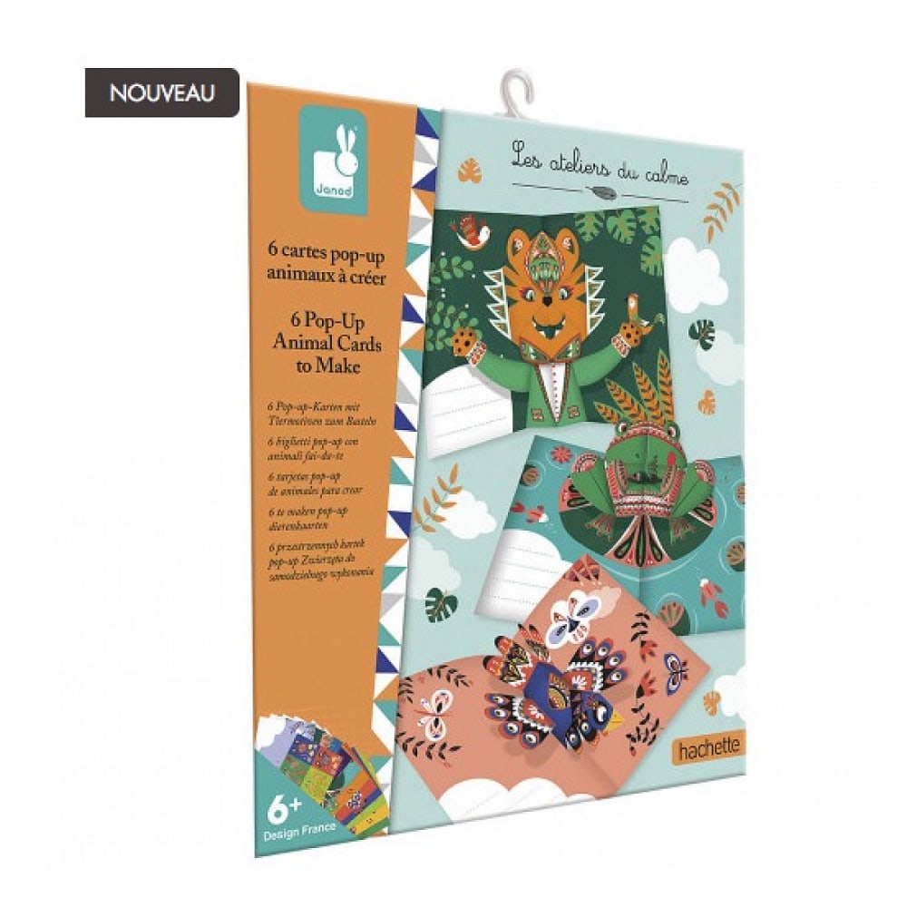 6 Cartes Pop up animaux a creer