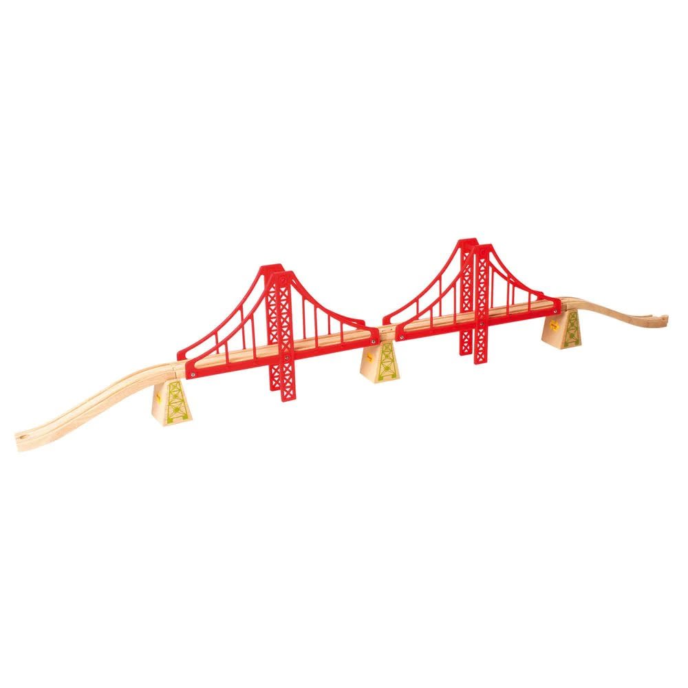 Bigjigs Doppelte Hängebrücke ROT HOLZ Kinder