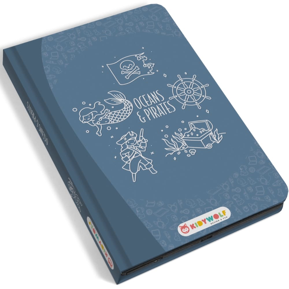 KIDYWOLF Zeichenbuch mit LCD-Bildschirm - Ozeane und Piraten BLAU PVC - POLYVINLYCHLORID Kinder
