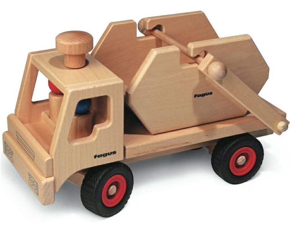 Fagus Behälterlastwagen BEIGE HOLZ Kinder