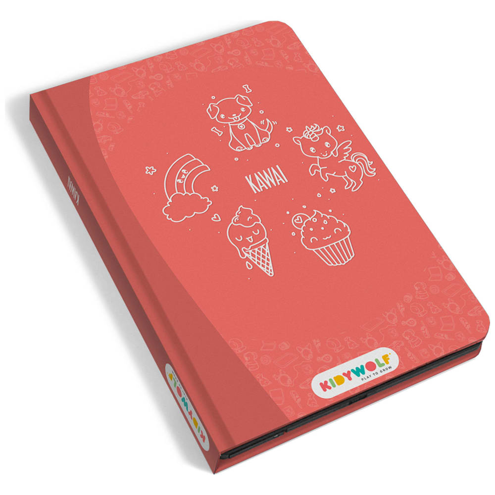 KIDYWOLF Zeichenbuch mit LCD-Bildschirm - Kawaï ROT PVC - POLYVINLYCHLORID Kinder