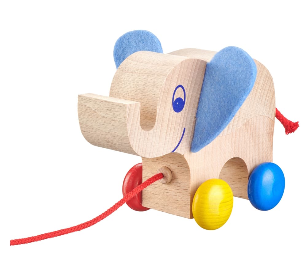 Selecta Yambo Nachzieh Elefant BEIGE HOLZ Baby