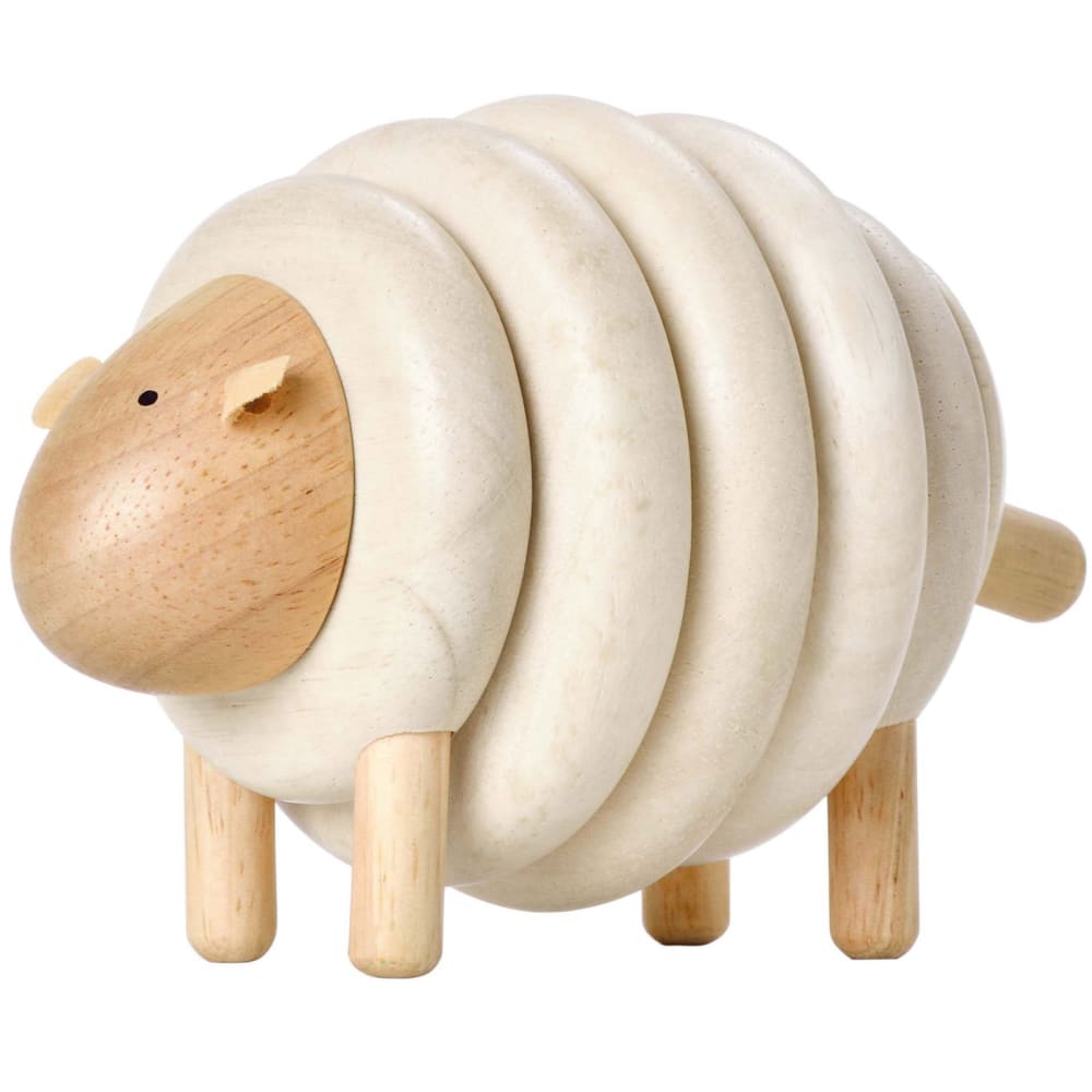 PLAN TOYS Schafe zum Spitzen, ein Holzspielzeug der Marke Plan Toys PT5150. Beige
