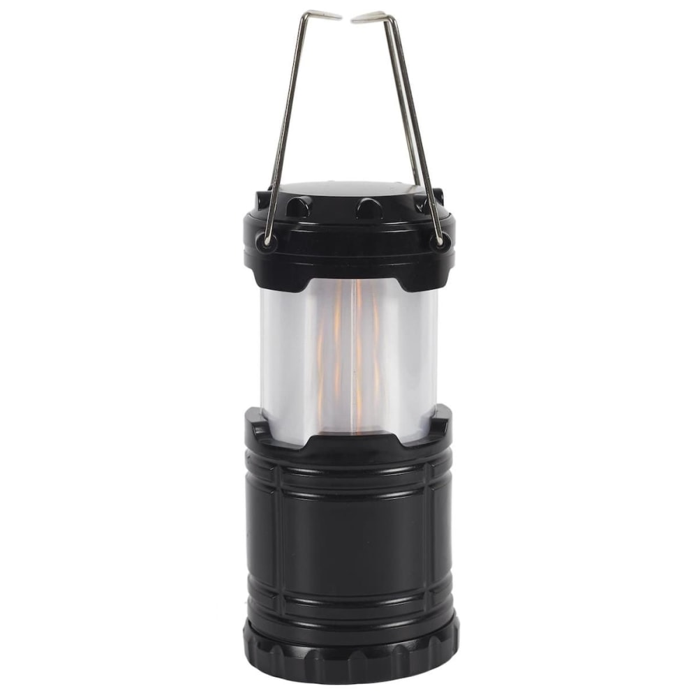 Lanterne  à pile en plastique à effet flamme et led blanche à suspendr