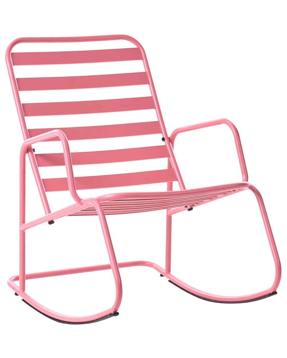 Fauteuil à bascule d'extérieur métal rose Fauteuil à bascule d'extérieur métal rose