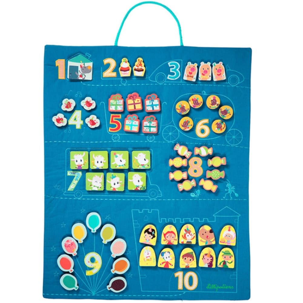 Lilliputiens Zähltafel style modern BLAU PES - POLYESTER Kinder