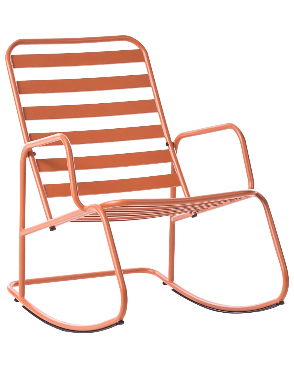 Fauteuil à bascule d'extérieur métal orange