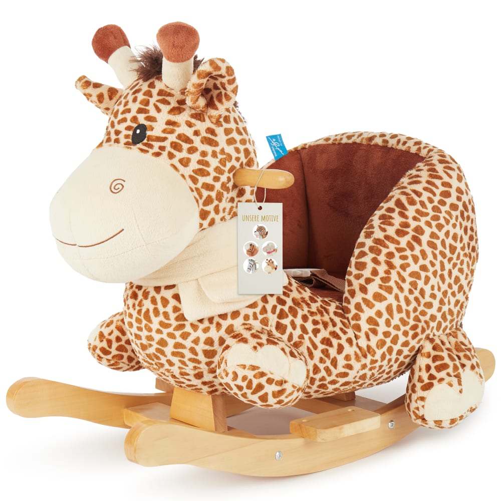 Bieco Plüsch Schaukeltier Giraffe BEIGE PLÜSCH Kinder