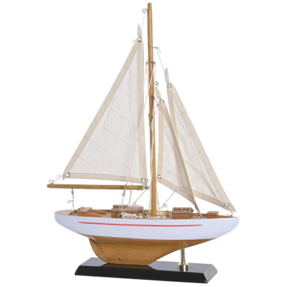 Bateau à voiles décoratif bois 25x7x29cm Bateau à voiles décoratif bois 25x7x29cm