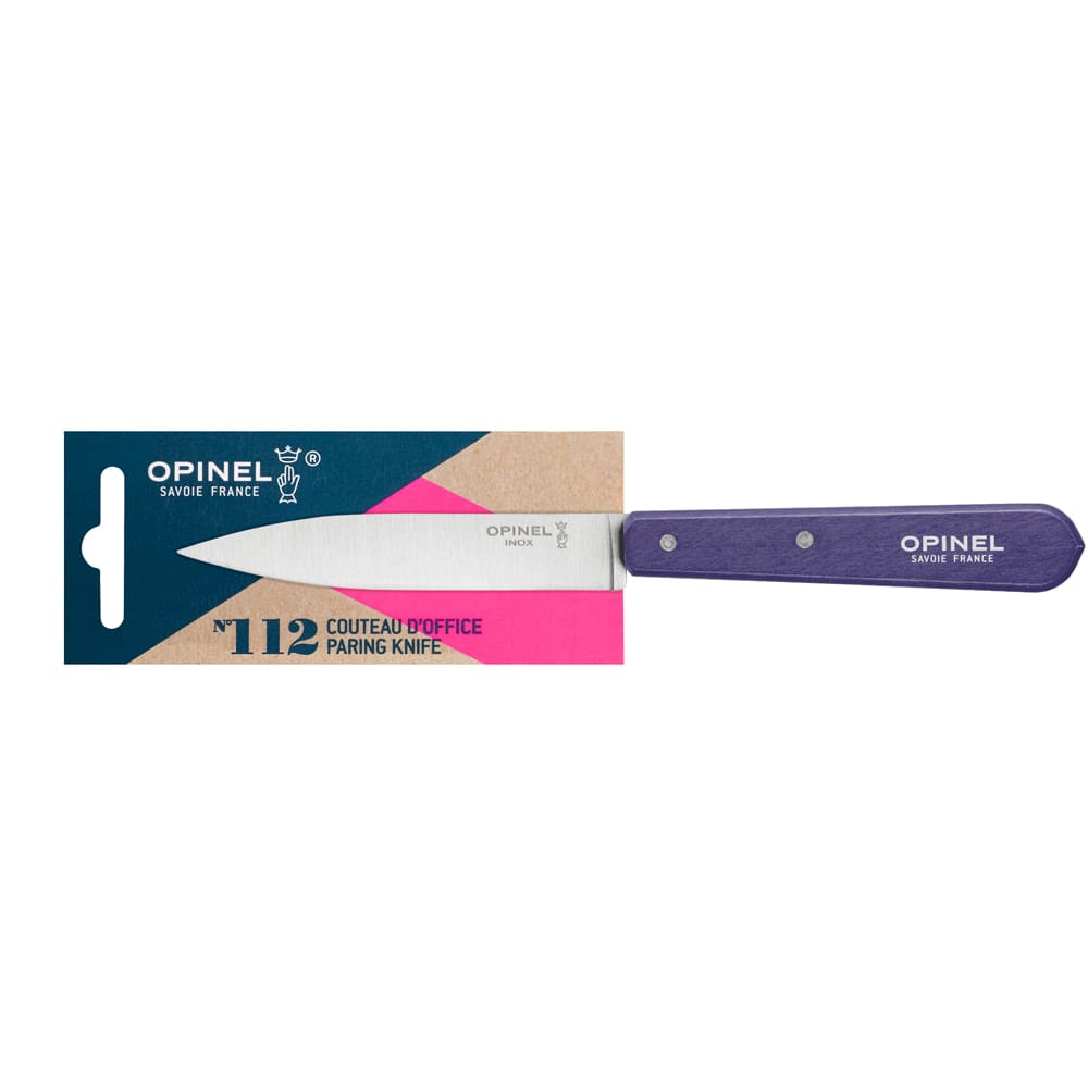 Couteau d'office n°112  paysage violet en bois de hêtre