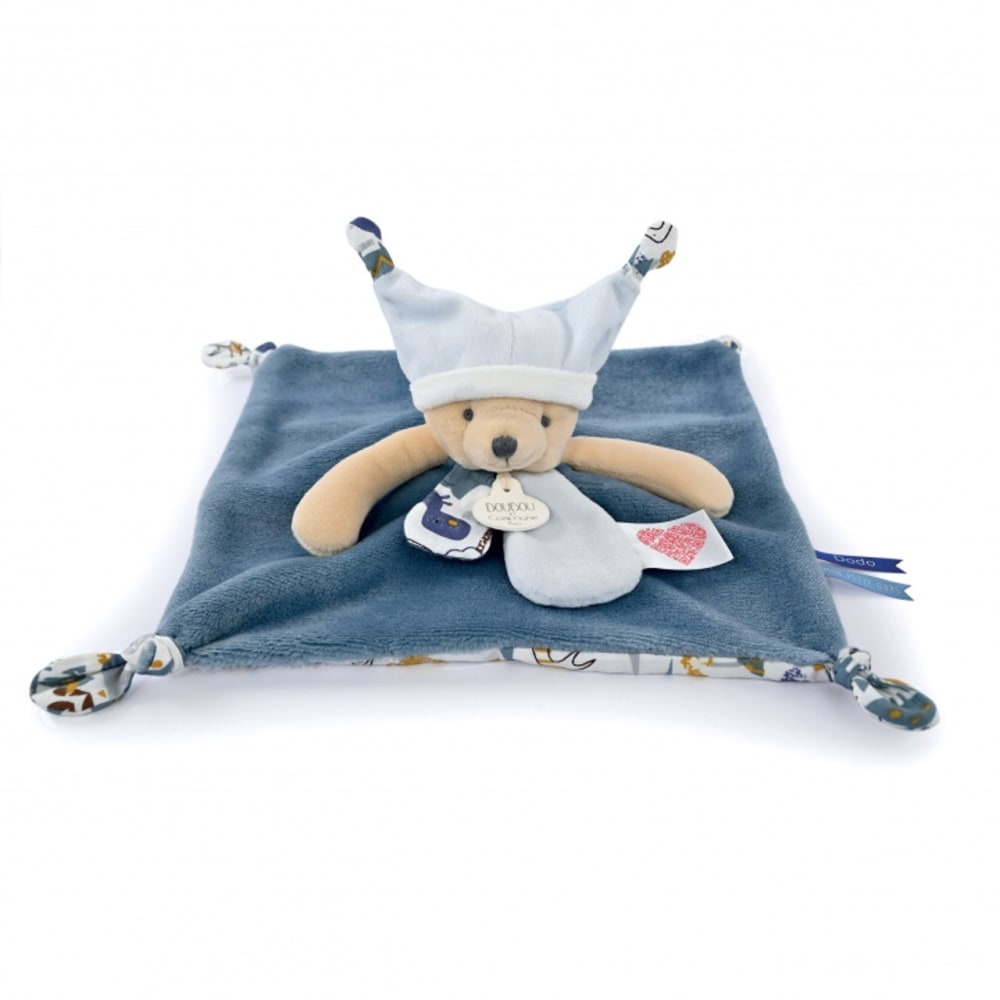 Doudou et Compagnie Kuscheltier Blauer bär mit Geschichten Blau Pes - Polyester