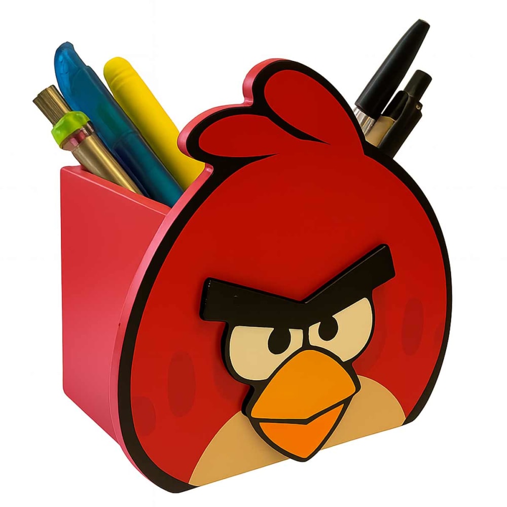 Pot à crayons angry birds en bois — vue 3