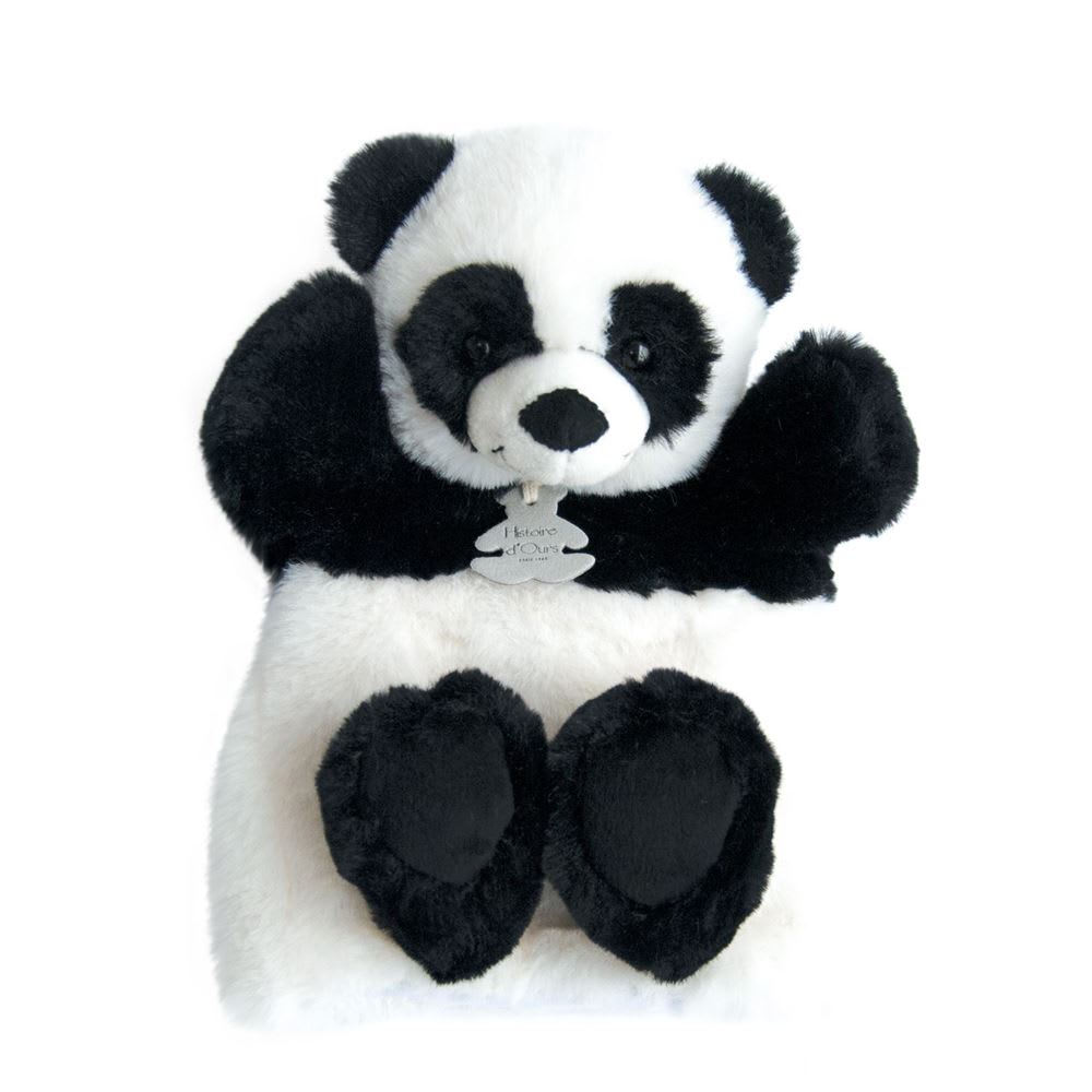 HISTOIRE D'OURS Panda Handpuppe 25 cm von Histoire d'Ours. Artikelnummer HO2595. Schwarz
