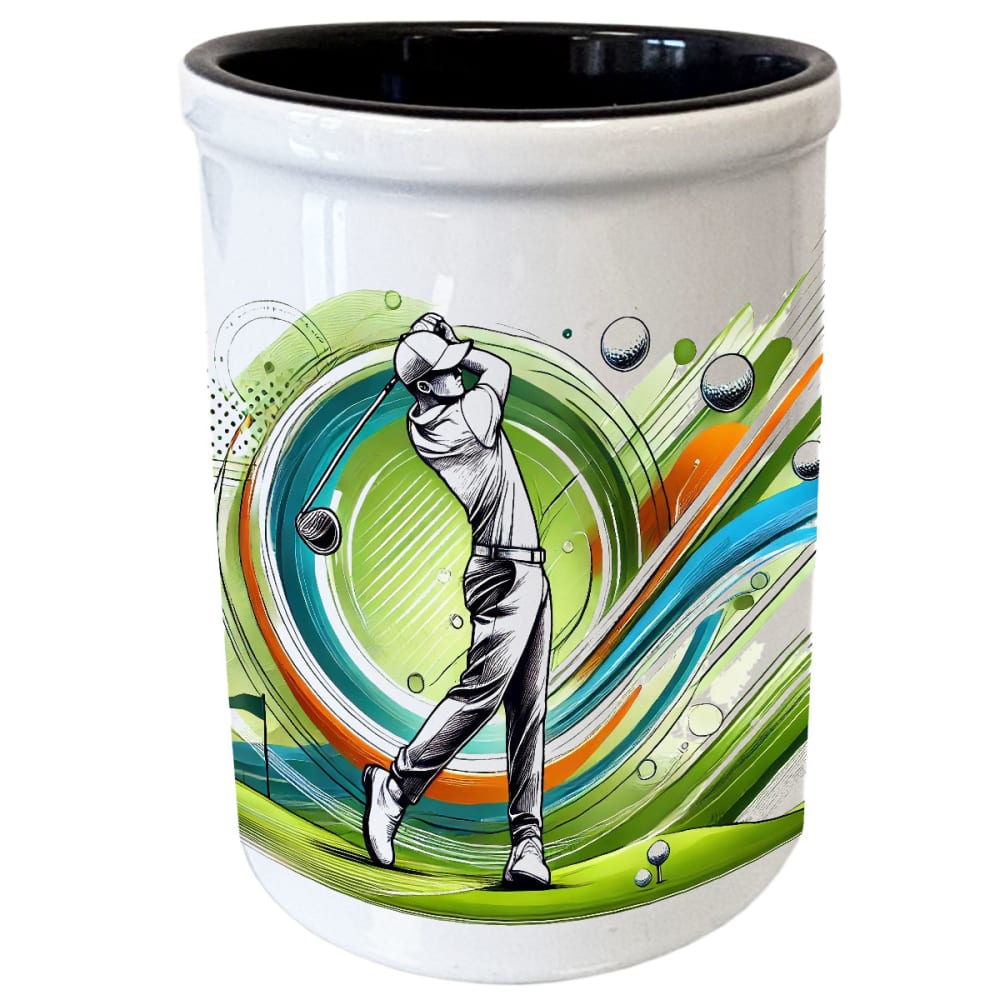 Pot à crayons golfeur