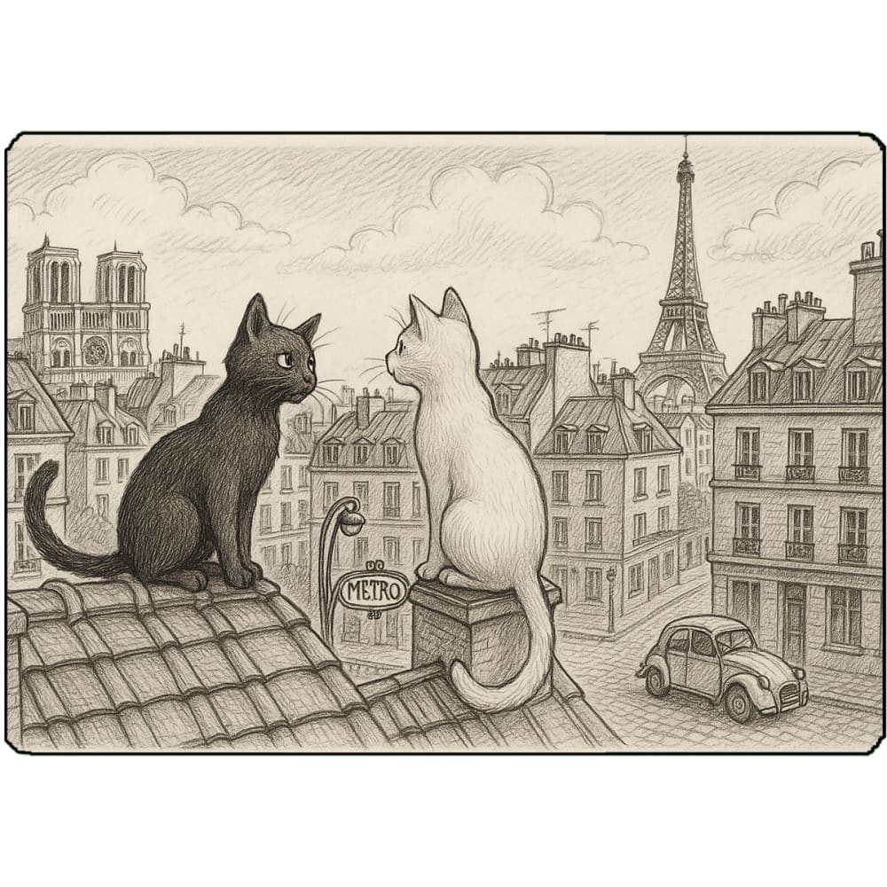 Planche à découper chats de paris Planche à découper chats de paris