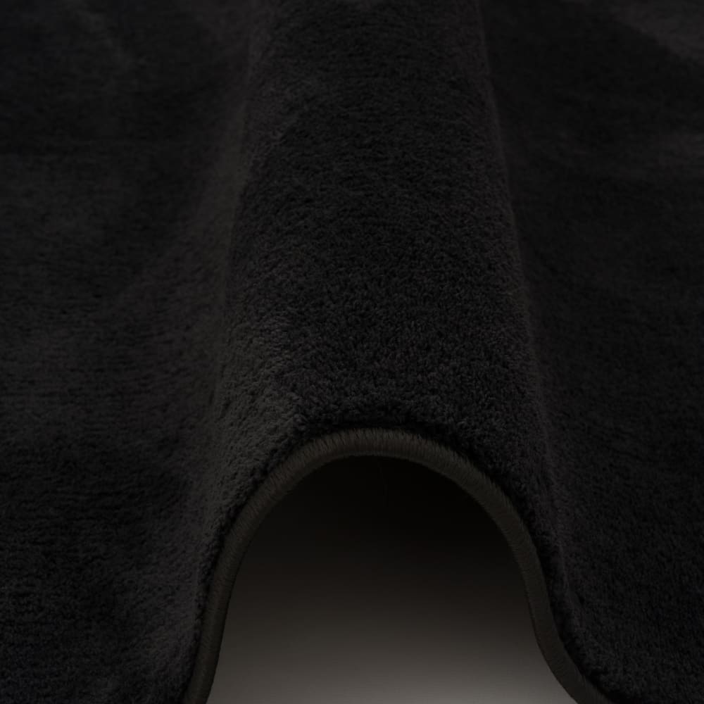 Tapis couloir à poils longs noir 80x400 cm — vue 4