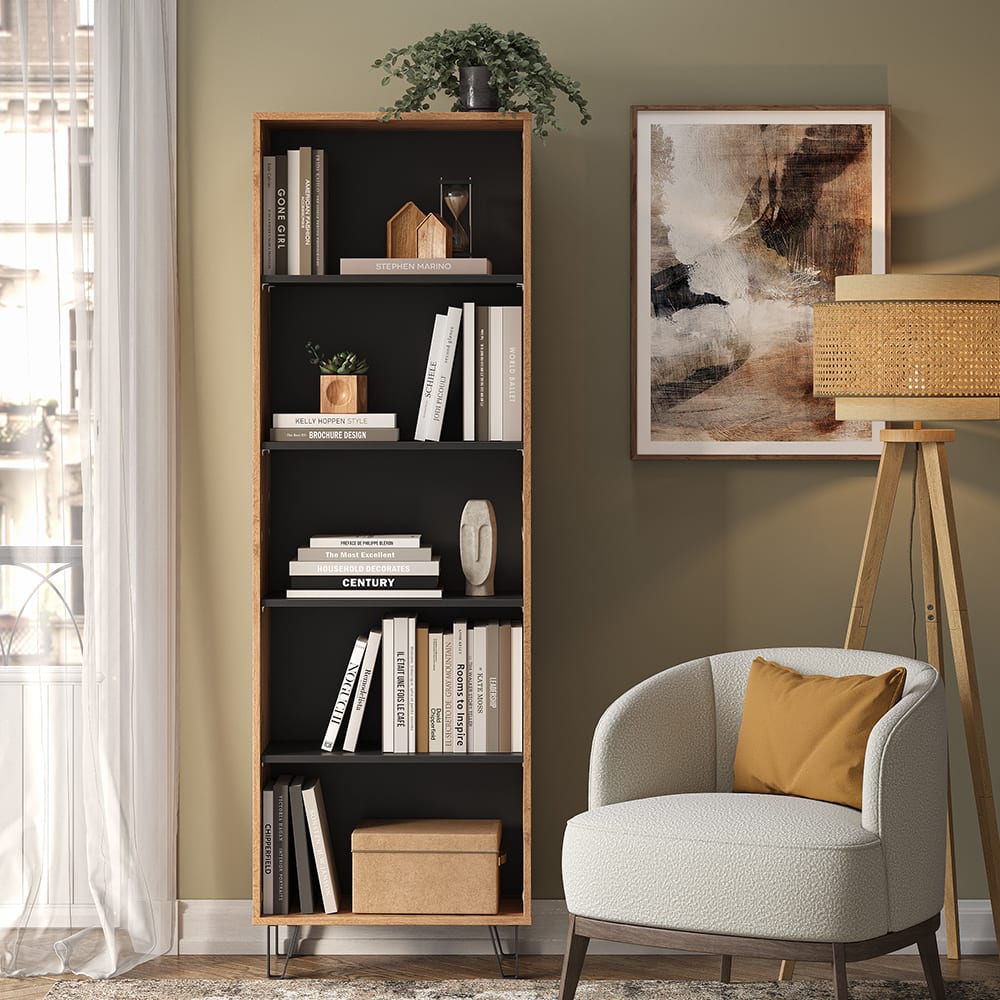 Bücherregal Eiche Wotan 60x186.6cm - Maisons Du Monde