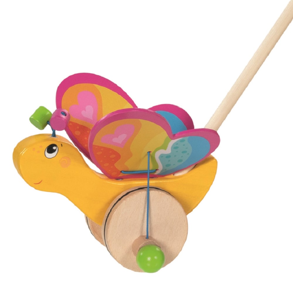 Goki Schiebetier Schmetterling Labelle GELB HOLZ Baby