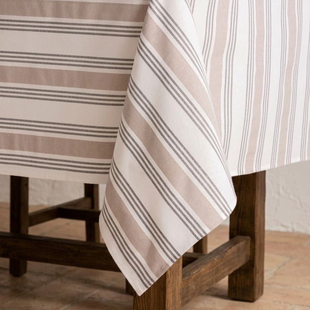 Gestreifte abwaschbare Tischdecke, 140x300 cm - Maisons Du Monde