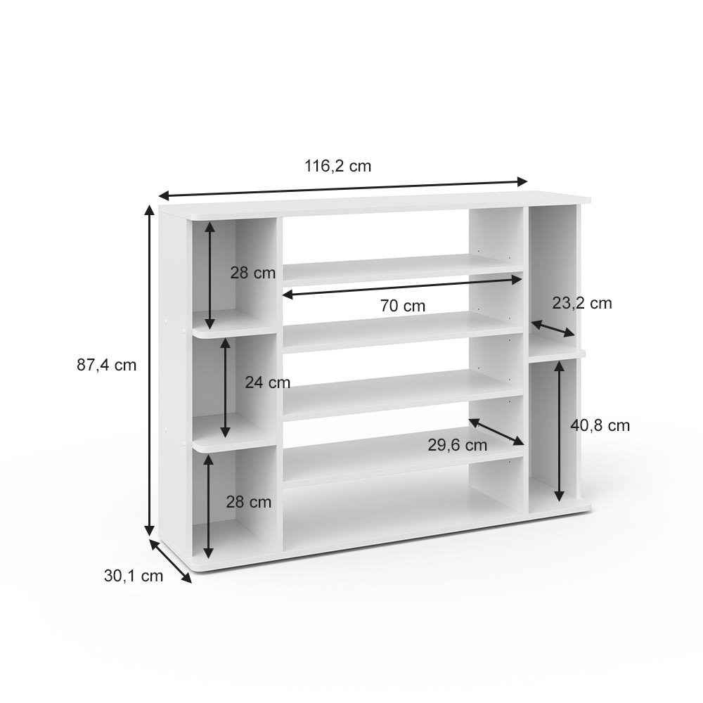 Schuhschrank, Weiß 116.2 x 87.4cm - Maisons Du Monde