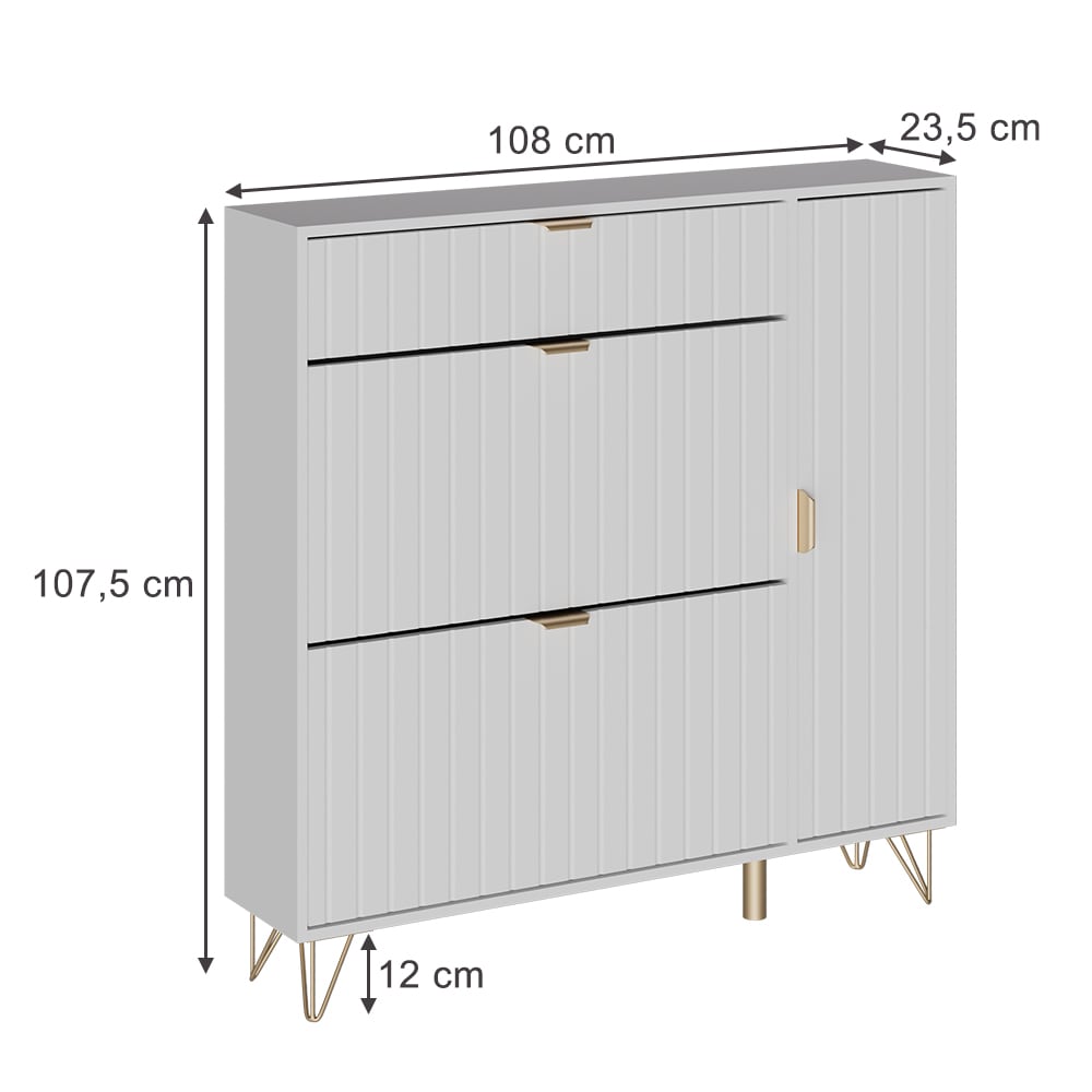 Schuhschrank  Weiß 108x107.5cm - Maisons Du Monde