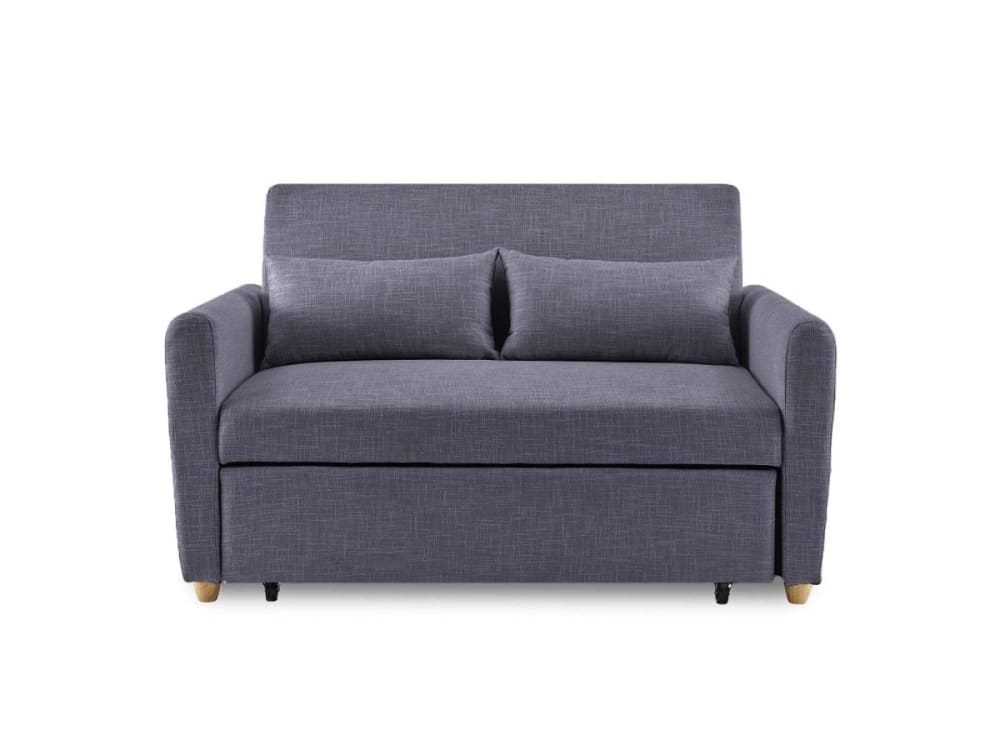 Canapé convertible 3 places en tissu gris foncé