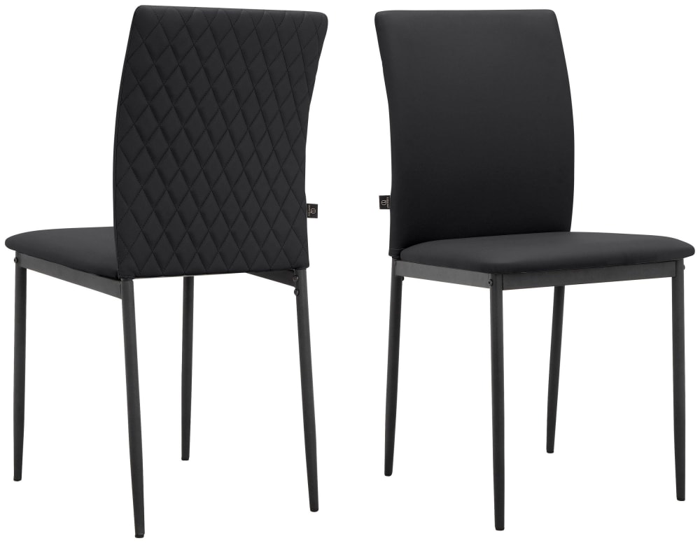 Chaise de salle à manger 2 pack noir