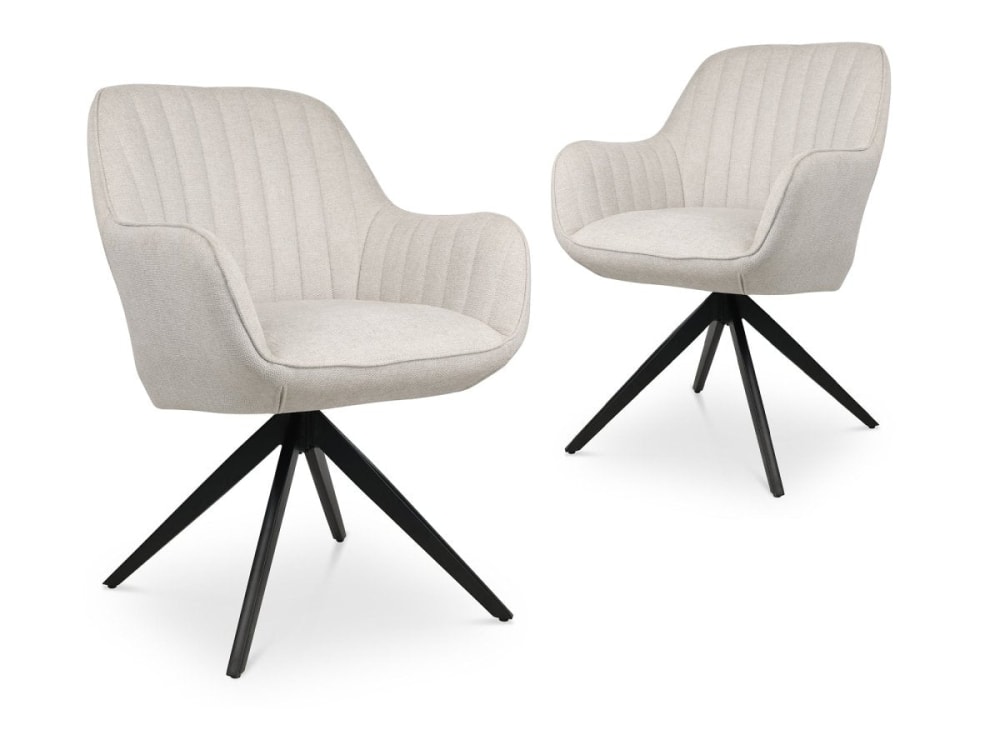 Lot de 2 chaises pivotantes