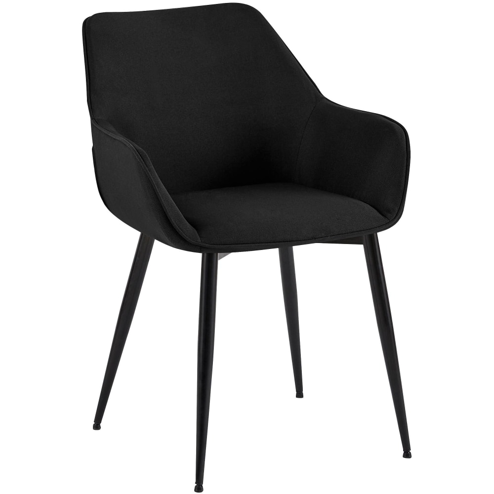 Chaise salle à manger avec pieds en stoff noir